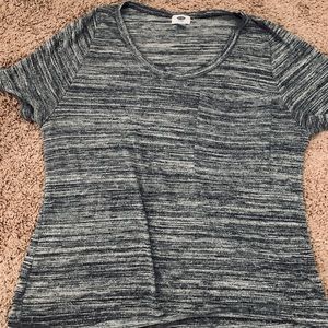 Grey and black pocket tee